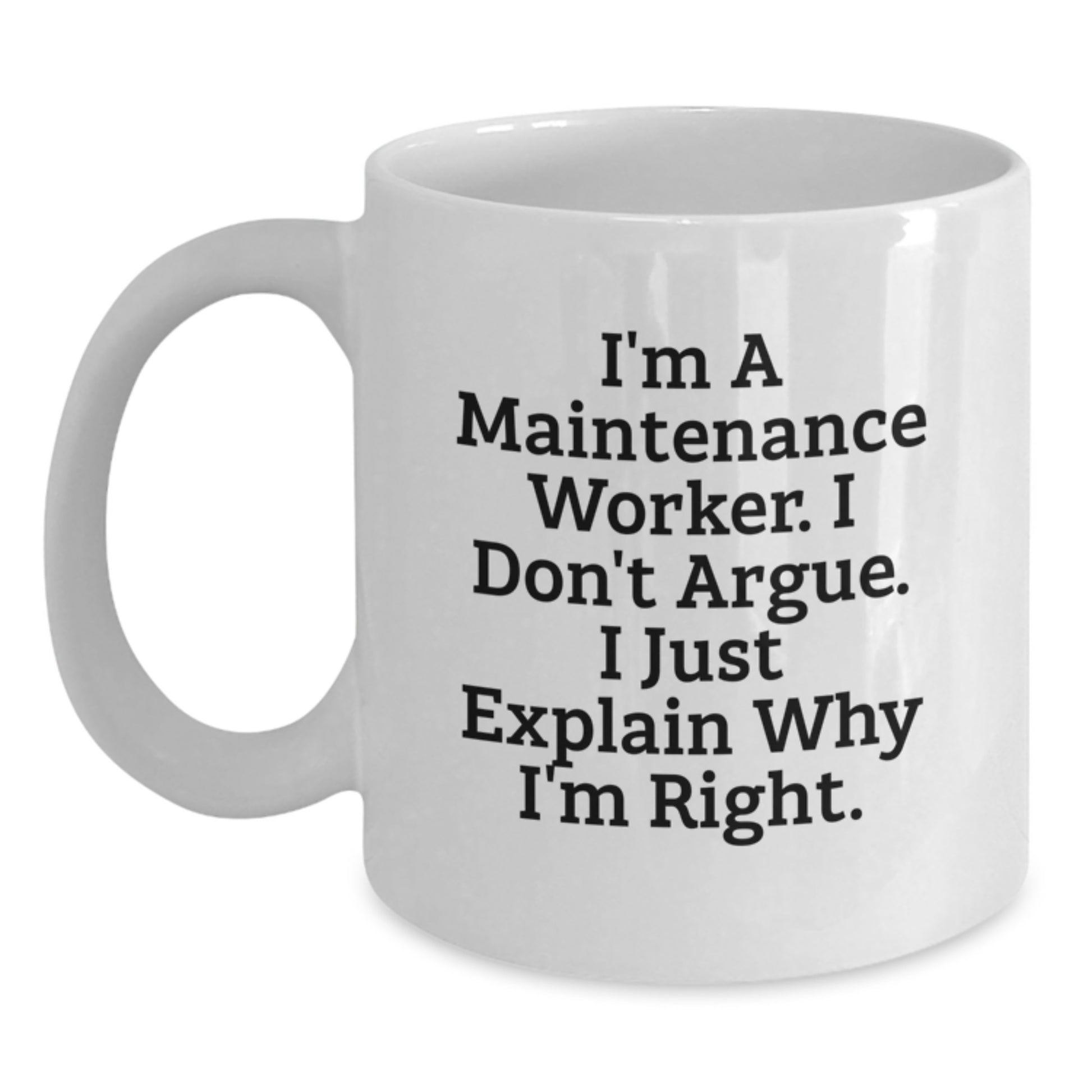 Witty Maintenance Worker Novelty Mug for Friends Birthday Gift - Main