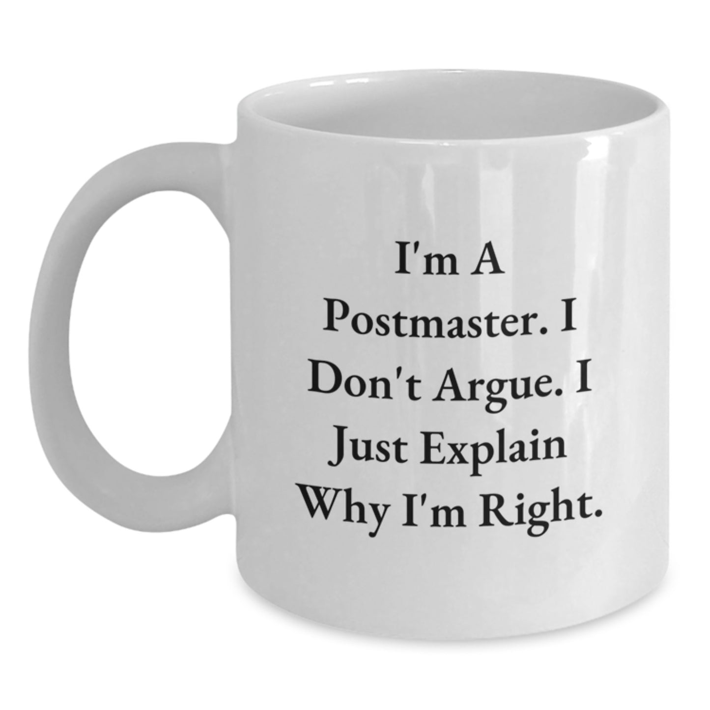 Birthday Gift Postmaster White Coffee Mug for Her Present - Main