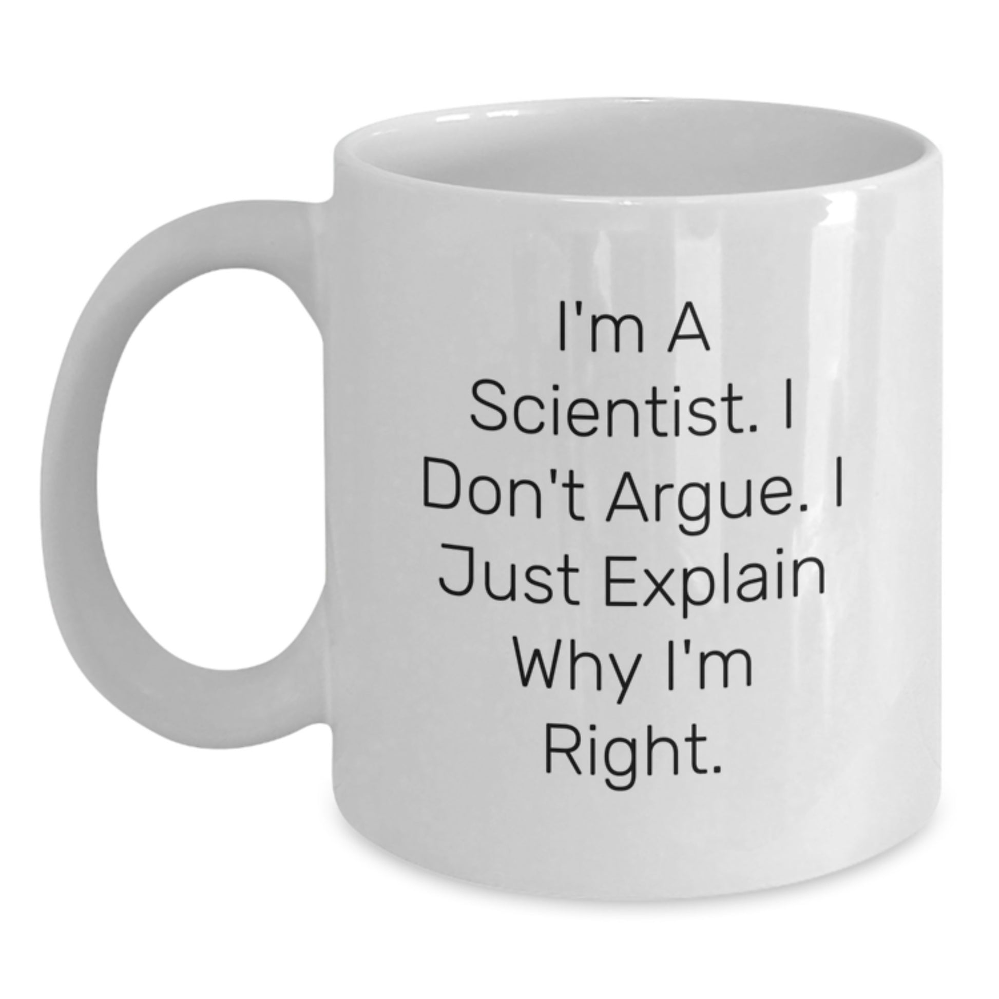 Funny Gift Ideas for Scientist Men Friends, White Ceramic Coffee Mugs for Scientist Women, Scientist Graduation Unique Gifts from Family - Main