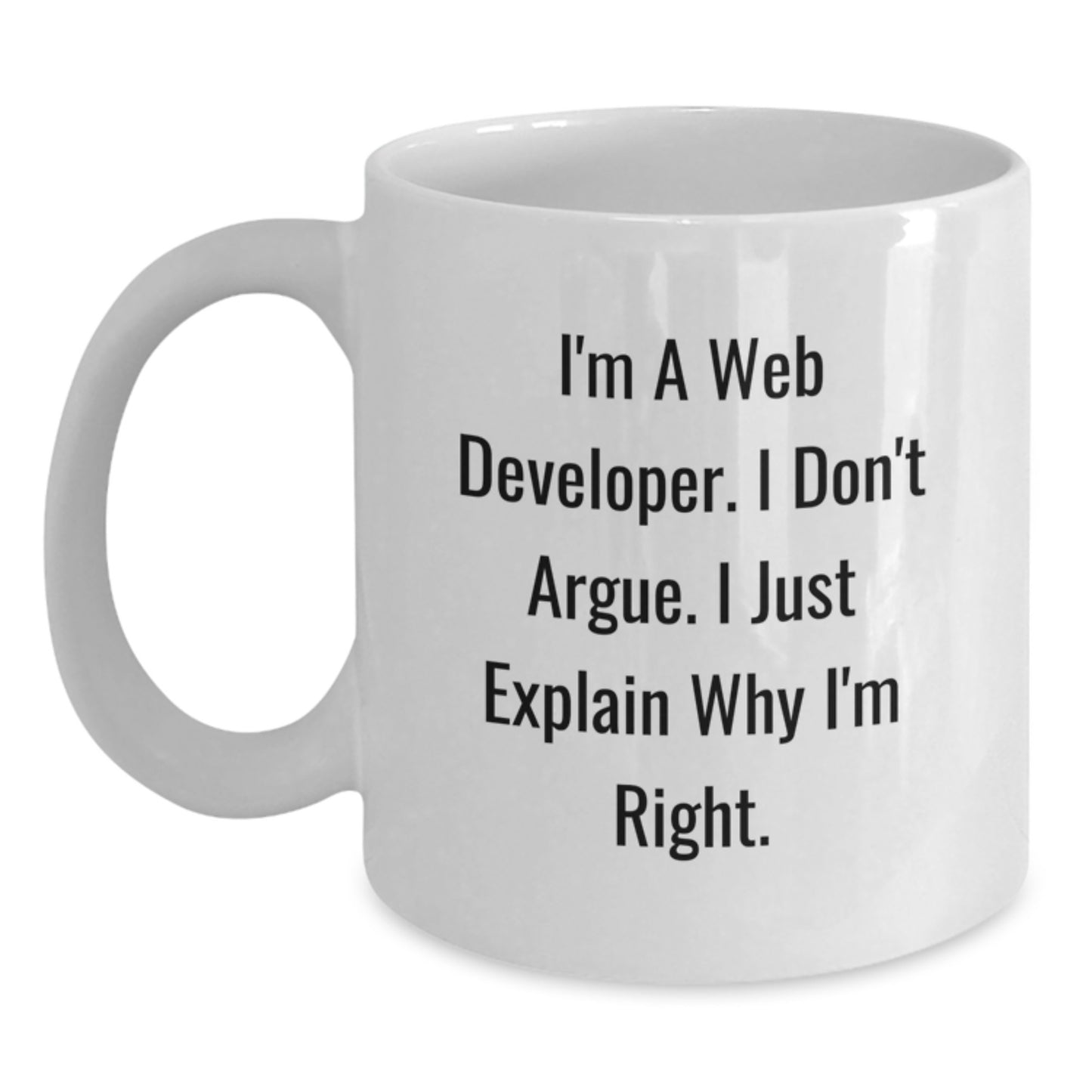 Funny Web Developer Gifts from Friends for Web Developer, I'm a Web Developer White Coffee Mug, Christmas Unique - Main