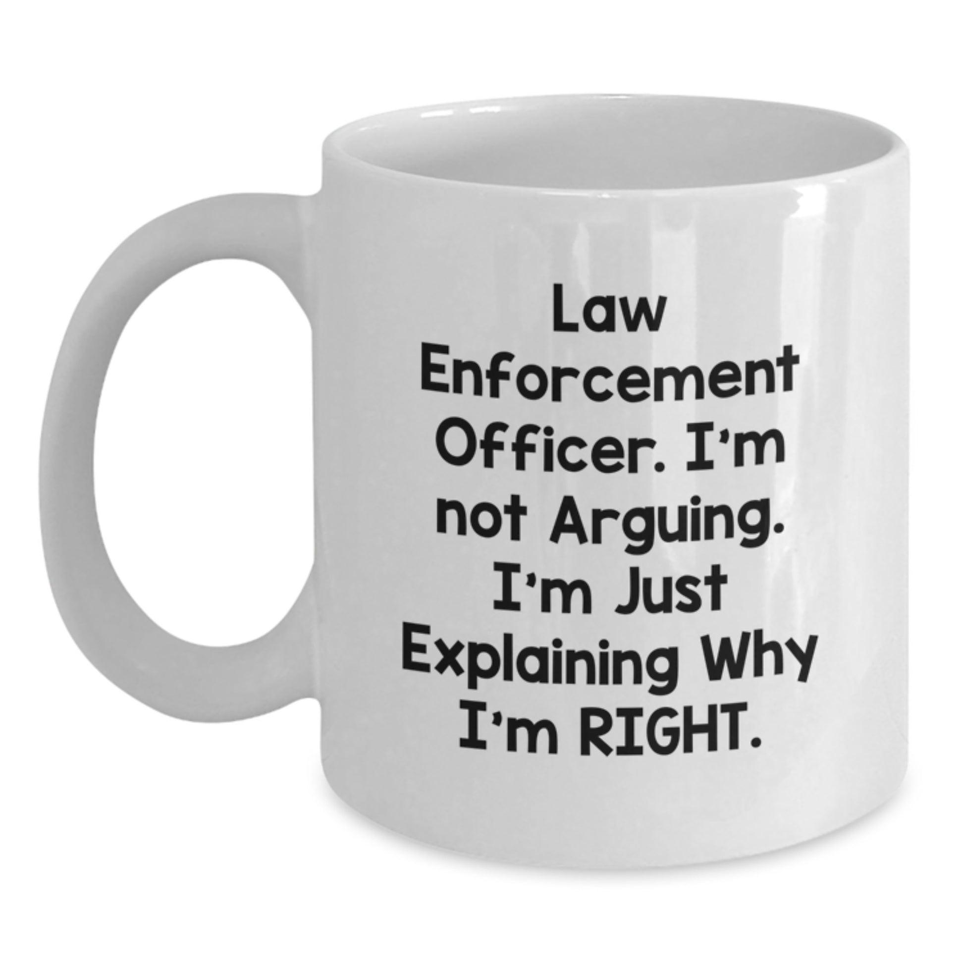 Funny Law Enforcement Officer White Coffee Mugs for Graduation Unique Gifts from Friends Men Family - Main