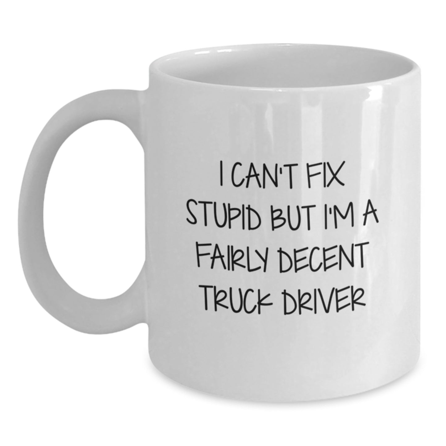 Funny Truck Driver Mug Gifts from Friends, Gifts for Truck Driver, Birthday Unique Mugs White Ceramic - Main