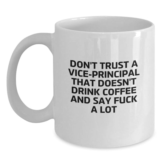 Funny Vice-principal Gifts from Friends, White Coffee Mug for Vice-principal, Graduation Unique Gifts for Vice-principal - Main