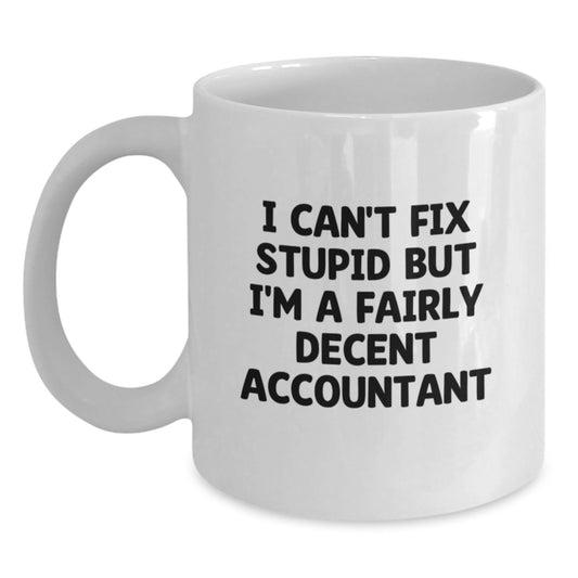 Funny Accountant Gifts for Graduation Unique White Coffee Mugs from Friends and Family - Main
