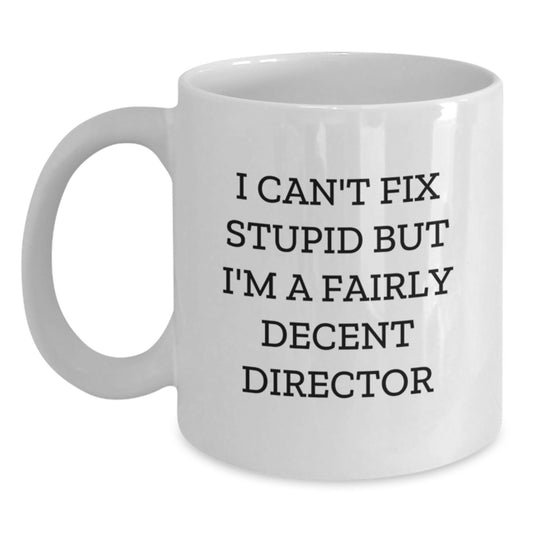 Funny Director White Coffee Mug Gifts from Family to Director Friends for Christmas Unique Director - Main
