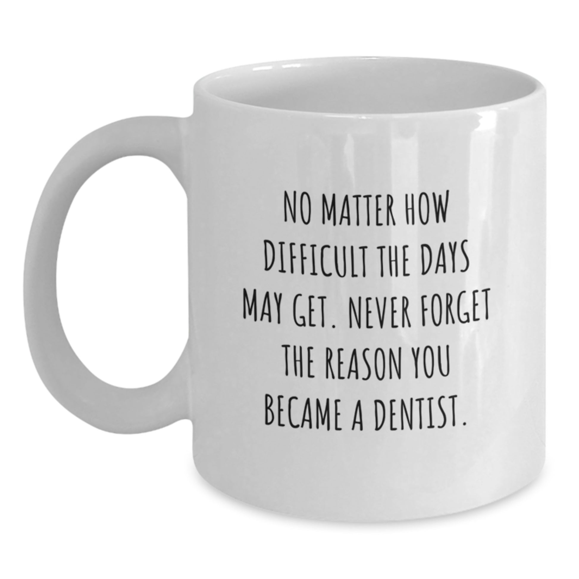 Gifts from Friends and Family for the Hardworking Dentist, Inspirational Quote, Funny White Coffee Mug for Dentist Graduation Unique Gifts - Main