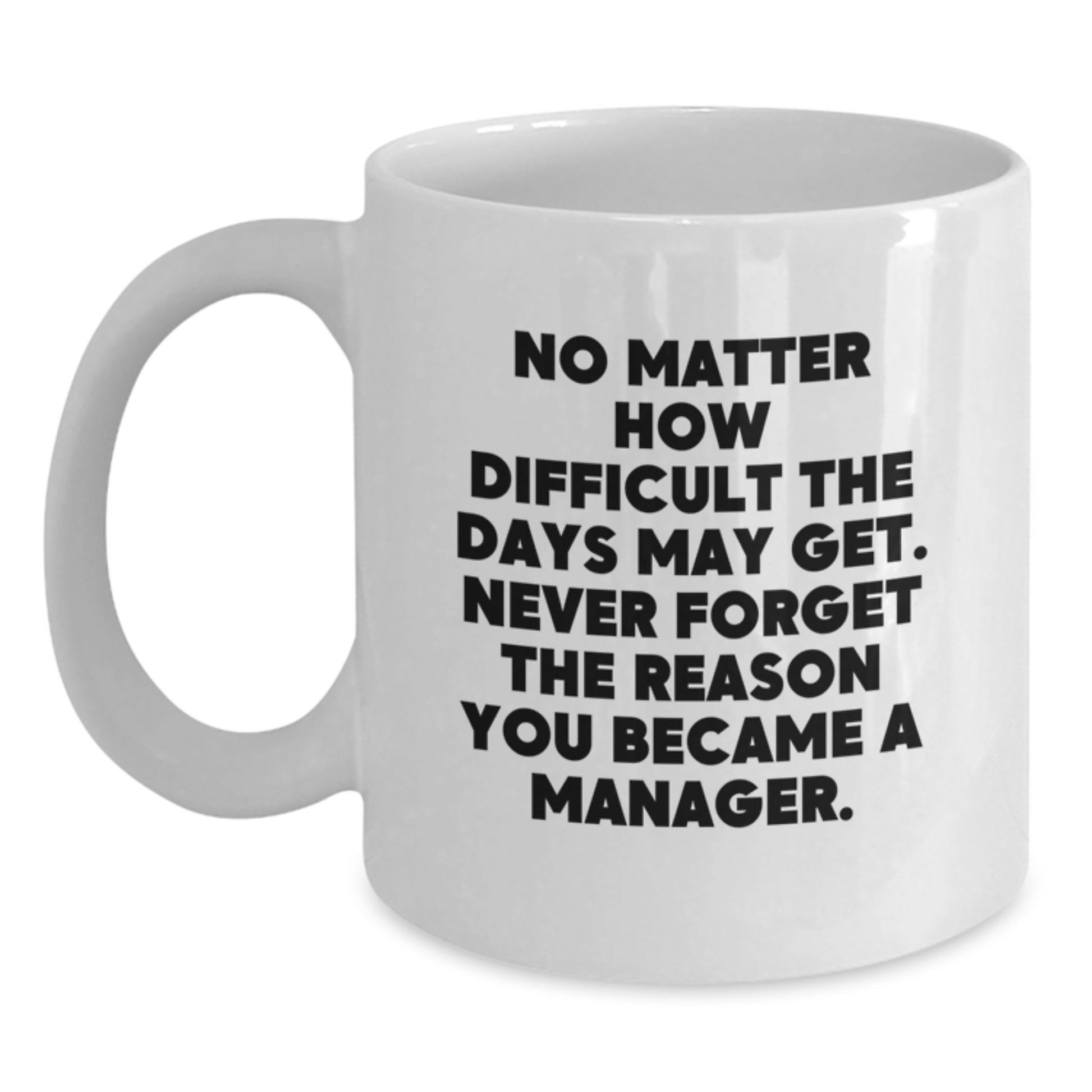 Funny Manager Gifts, White Coffee Mug for Men, Unique Graduation Gifts from Friends, Coworkers, Family - Main