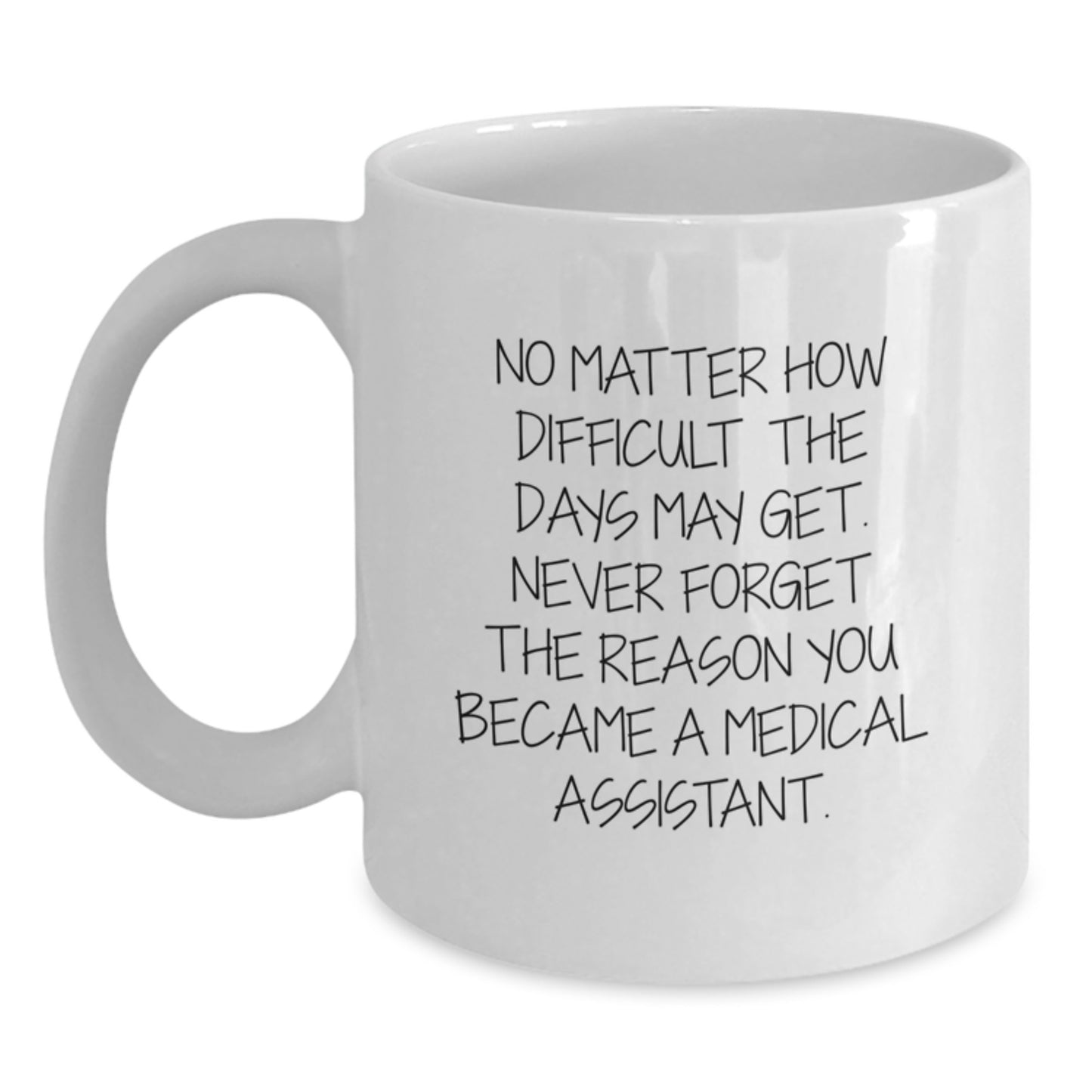 Funny Medical Assistant Gifts for Men and Women, White Coffee Mug, Never Forget the Reason You Became a Medical Assistant, Gifts from Friends, Family, Coworkers - Main