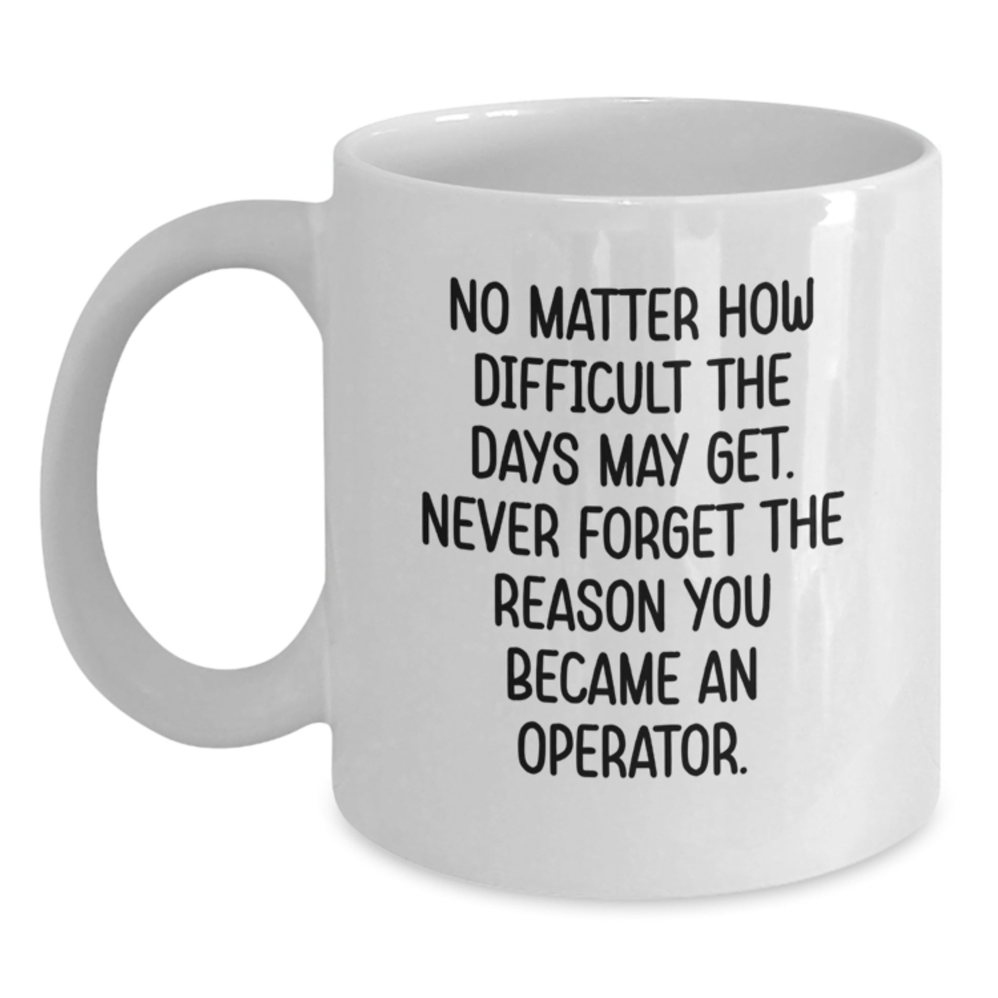 Operator Inspirational Gifts from Friends for Operator Men, Funny White Coffee Mug, Operator White Coffee Mug, Never Forget The Reason You Became An Operator, Graduation Unique Gifts - Main