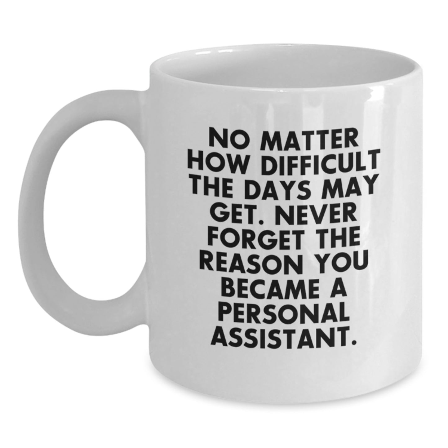 Graduation Unique Gifts for Personal Assistant, Funny White Coffee Mug, Gifts from Friends to Family, Never Forget the Reason You Became a Personal Assistant. - Main