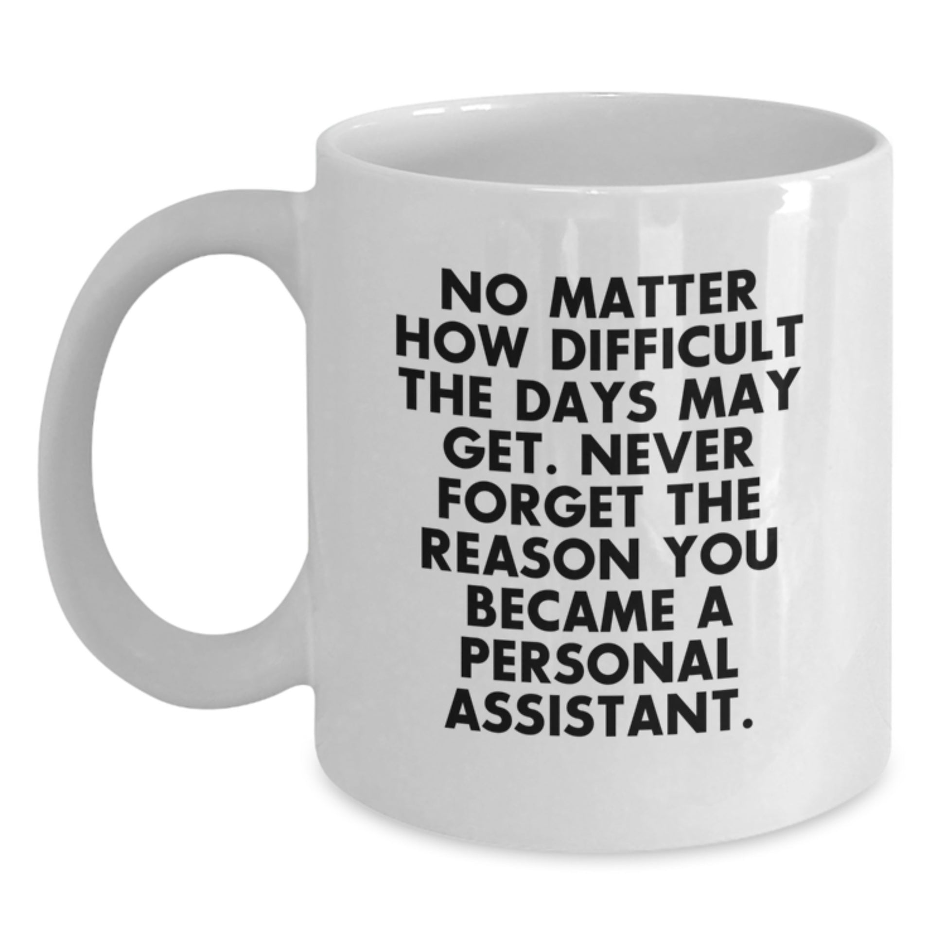 Graduation Unique Gifts for Personal Assistant, Funny White Coffee Mug, Gifts from Friends to Family, Never Forget the Reason You Became a Personal Assistant. - Main