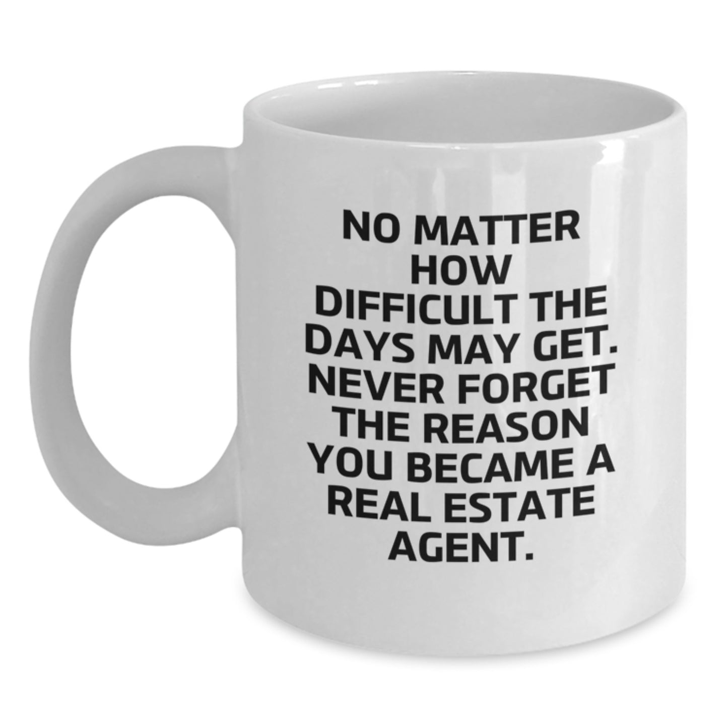 Real Estate Agent Inspirational Gifts from Men, Funny Coffee Mug for Real Estate Agent Graduation, Never Forget You Became Agent - Main