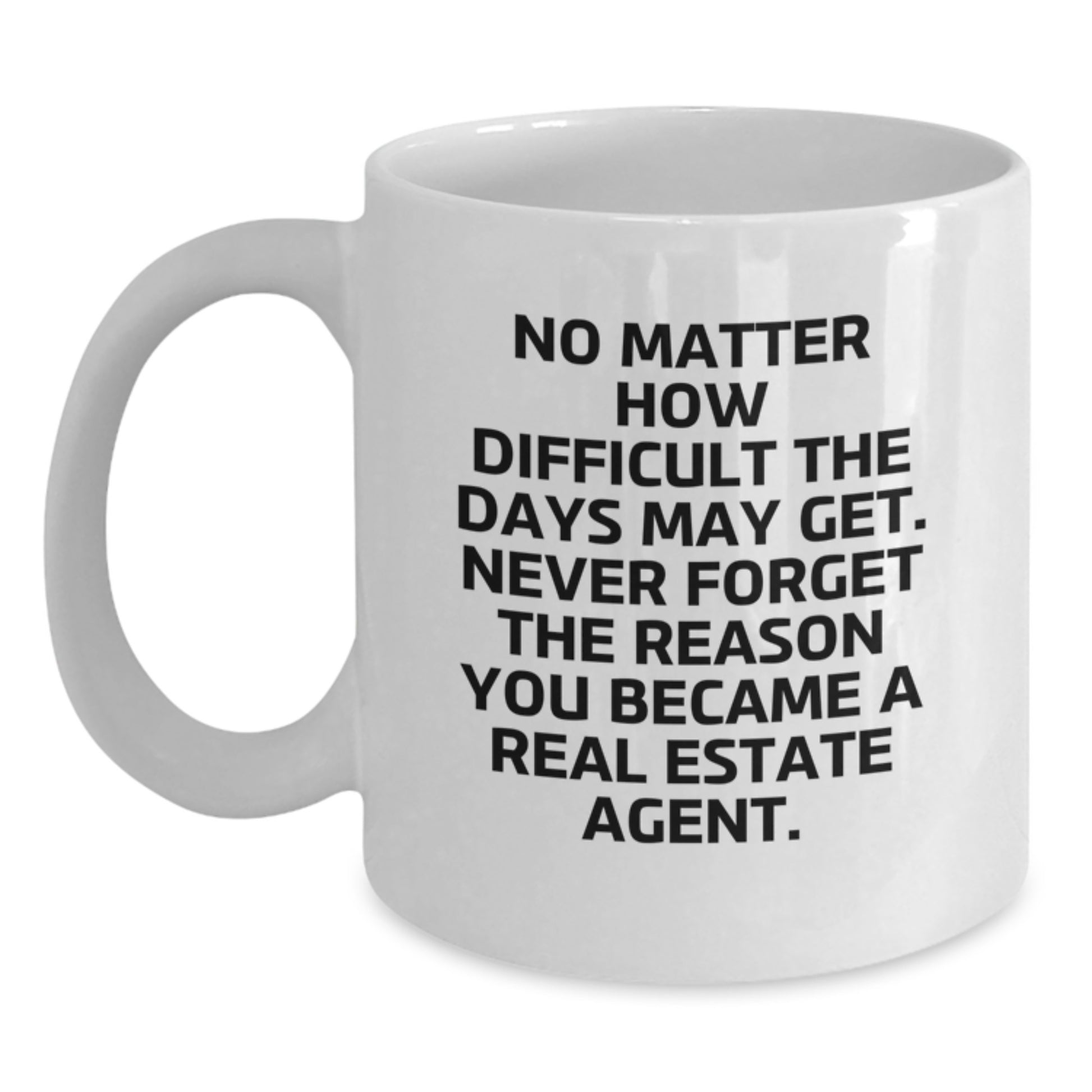 Real Estate Agent Inspirational Gifts from Men, Funny Coffee Mug for Real Estate Agent Graduation, Never Forget You Became Agent - Main