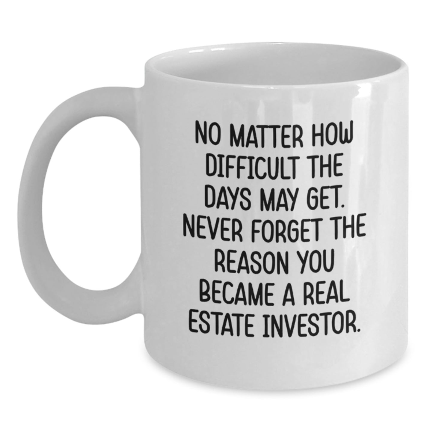 Real Estate Investor Graduation Unique Gifts - Funny Quote White Coffee Mug for Men or Women Friends Family from Real Estate Investor - Main