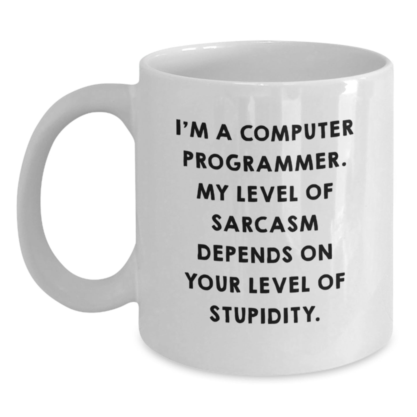 Funny Computer Programmer Gifts for Men from Friends, White Coffee Mug with Sassy Quote, Graduation Unique Gifts for Him - Main