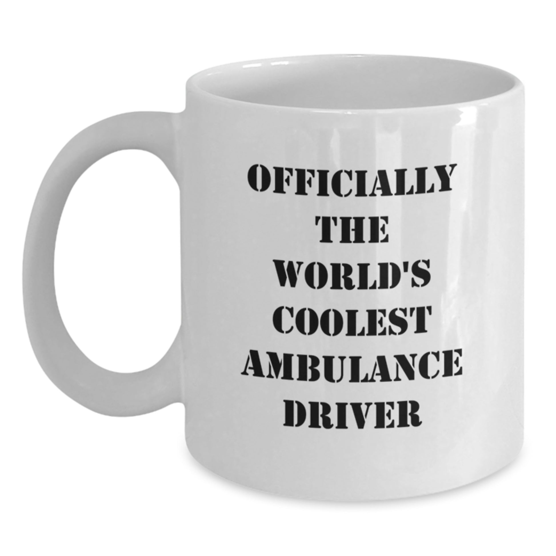 Ambulance Driver Keepsake White Coffee Mug for Him Graduation Gift - Main