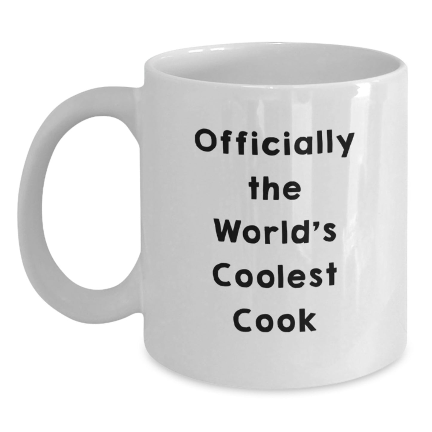Funny Cook Quotes Officially The World's Coolest Cook White Coffee Mug Gifts from Family to Cook Graduation Unique Gifts - Main