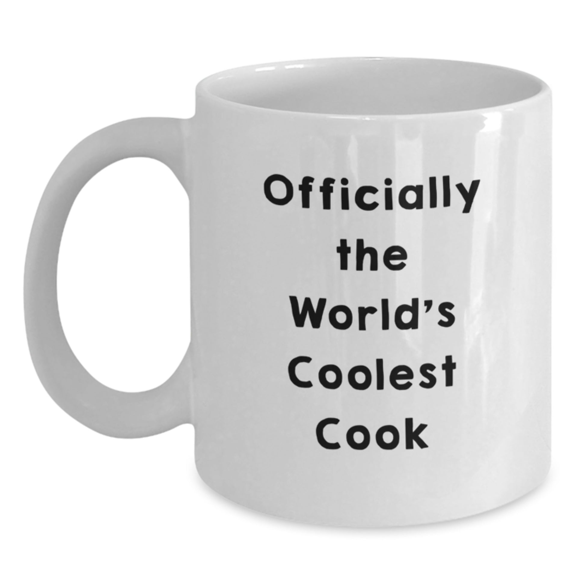 Funny Cook Quotes Officially The World's Coolest Cook White Coffee Mug Gifts from Family to Cook Graduation Unique Gifts - Main