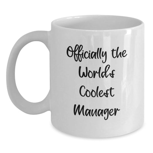 Quirky Manager White Coffee Mugs Gifts from Family and Friends for Graduation Unique Manager Gifts - Main