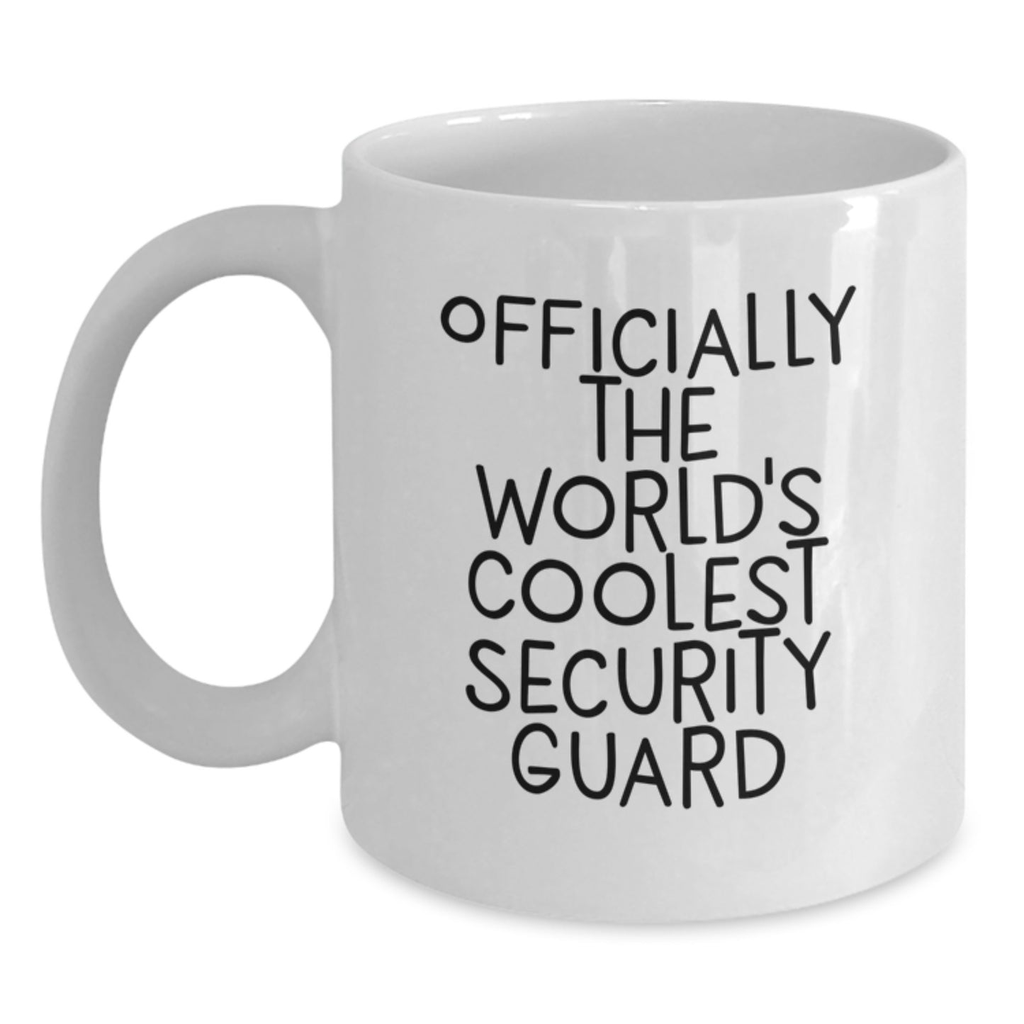Unique Gifts for Security Guard Friends, Officially The World's Coolest Security Guard 11oz White Coffee Mug, Perfect Graduation Unique Gifts from Coworkers - Main