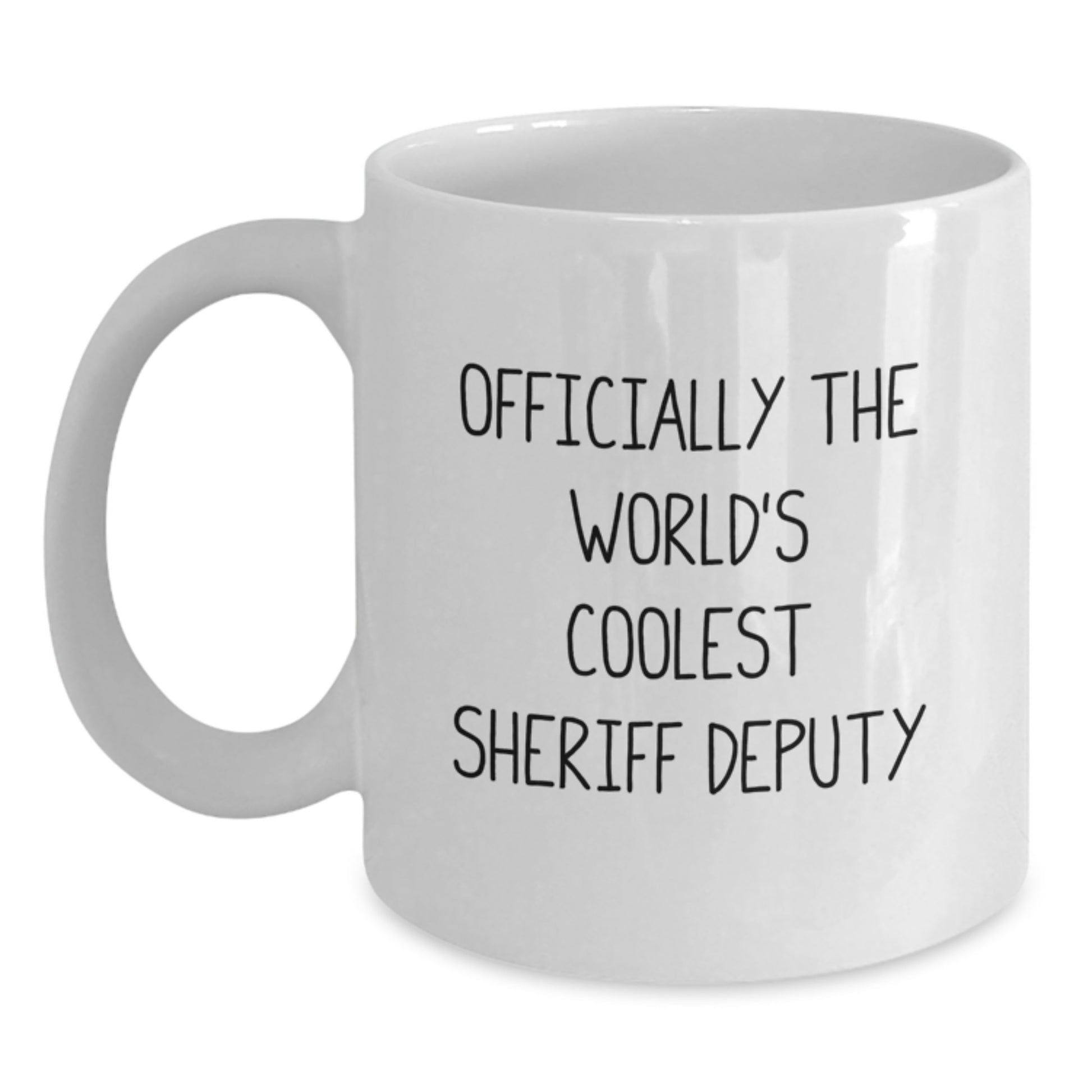 Sheriff Deputy Keepsake White Coffee Mug for Him Birthday Gift - Main