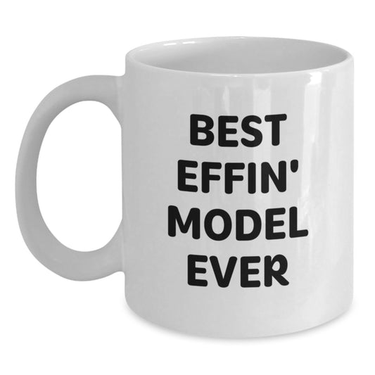 Funny Quote Gifts from Friends and Family for Model Graduation Unique White Coffee Mug - Main
