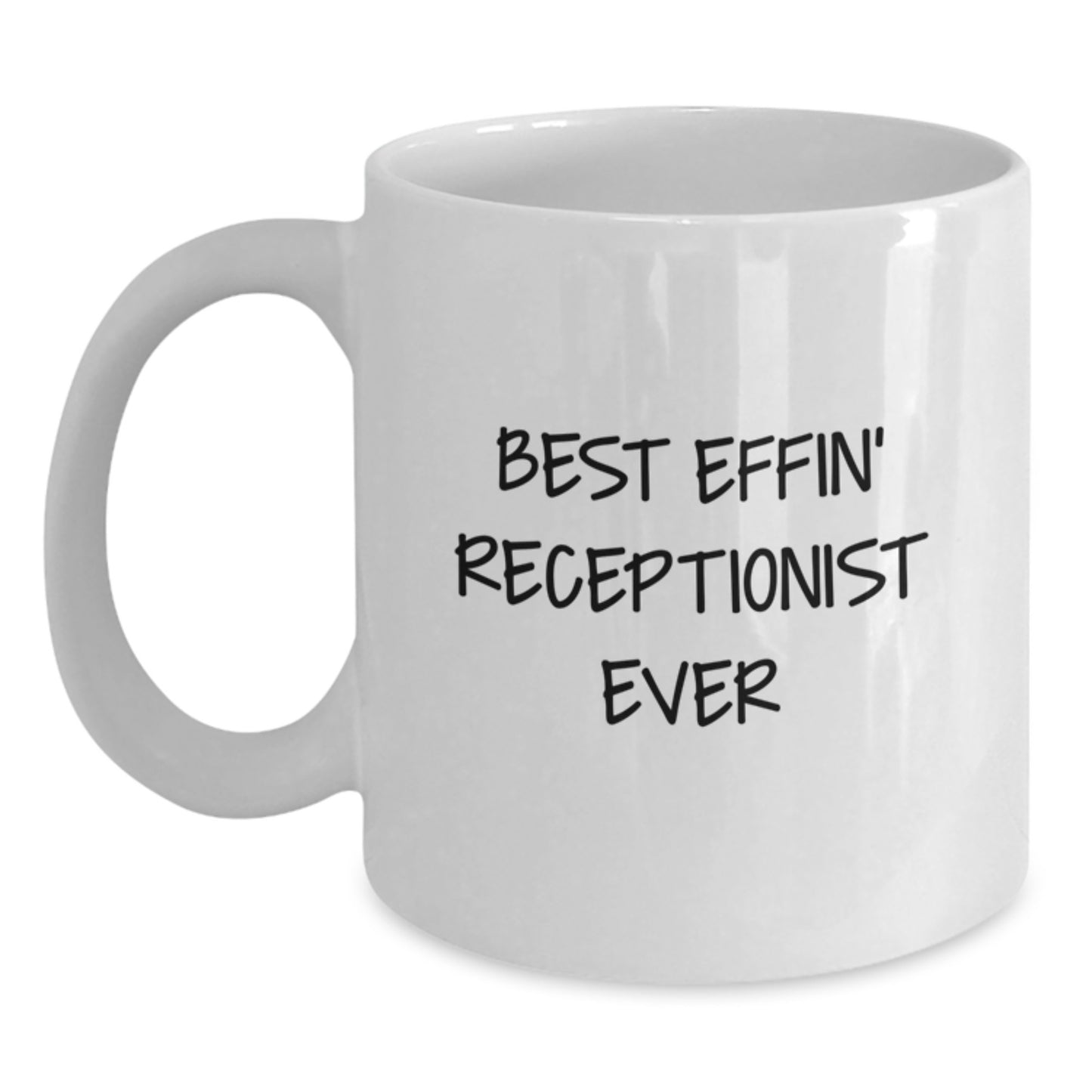 Receptionist White Coffee Mug for a Best Friend Companion Birthday Gift - Main