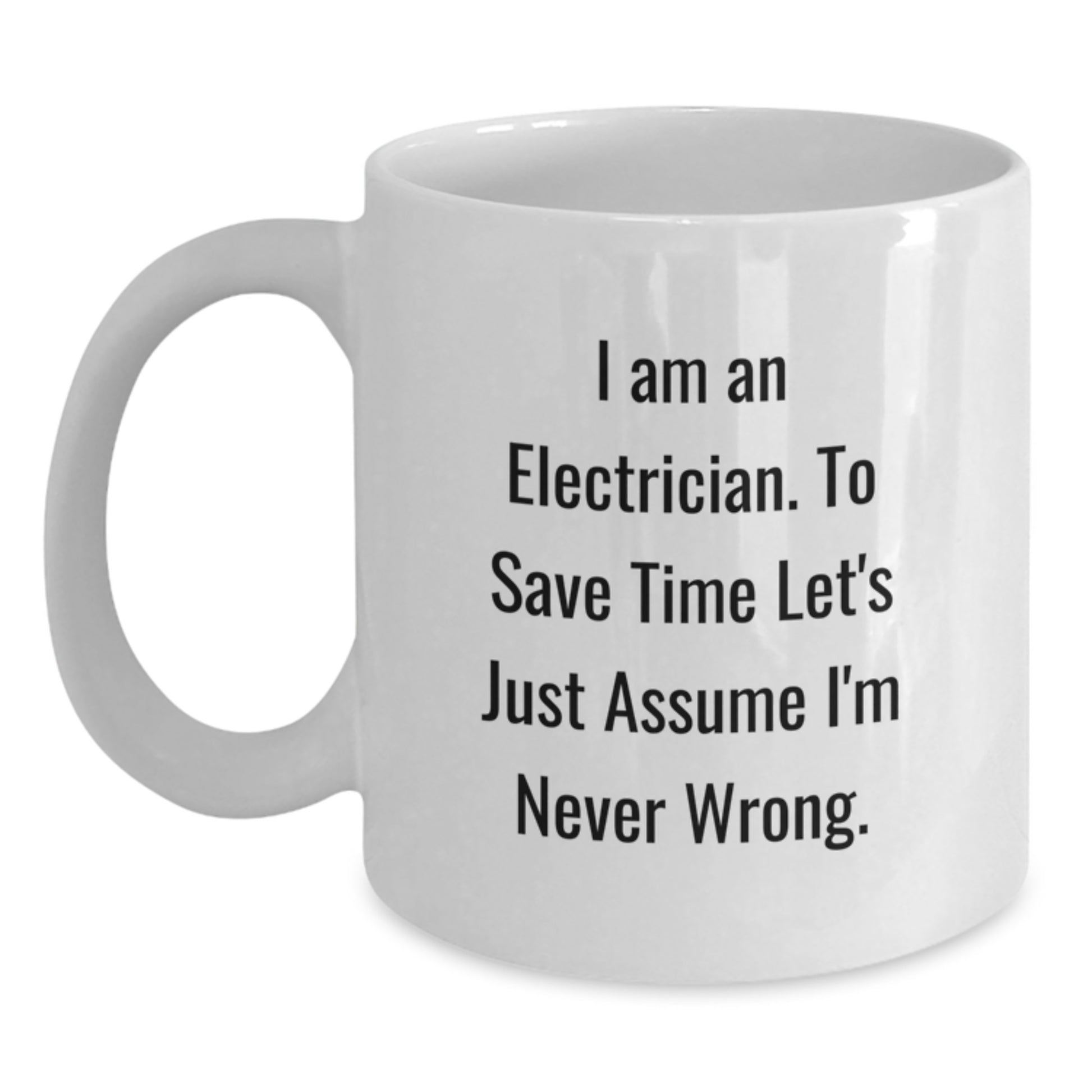 Electrician Keepsake White Coffee Mug for Him Birthday Premium Gift - Main