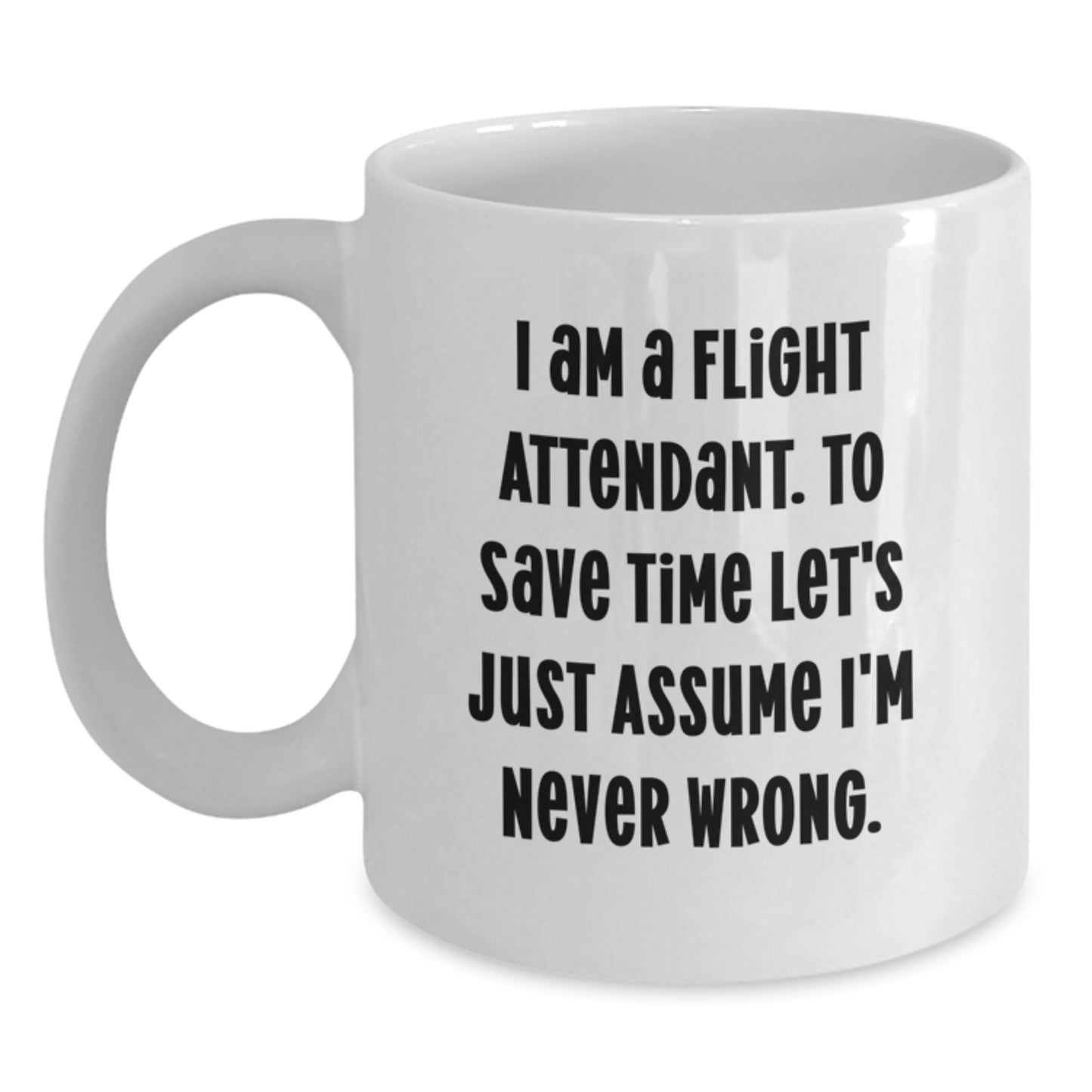 Birthday Gift Flight Attendant White Coffee Mug for Her – Present - Main