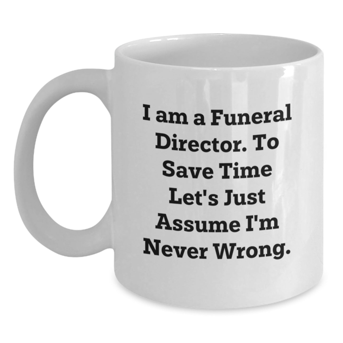 Funeral Director Keepsake White Coffee Mug for Him Birthday Gift - Main