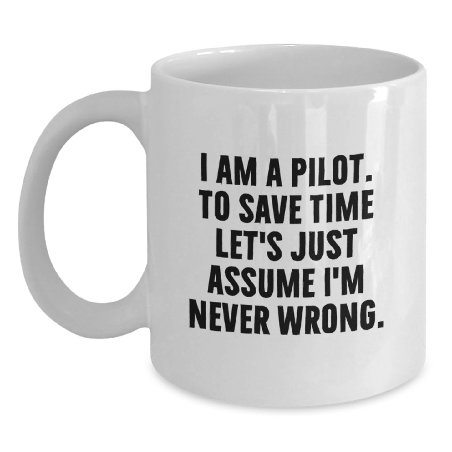 Pilot Keepsake White Ceramic Coffee Mug for Him Birthday Gift - Main