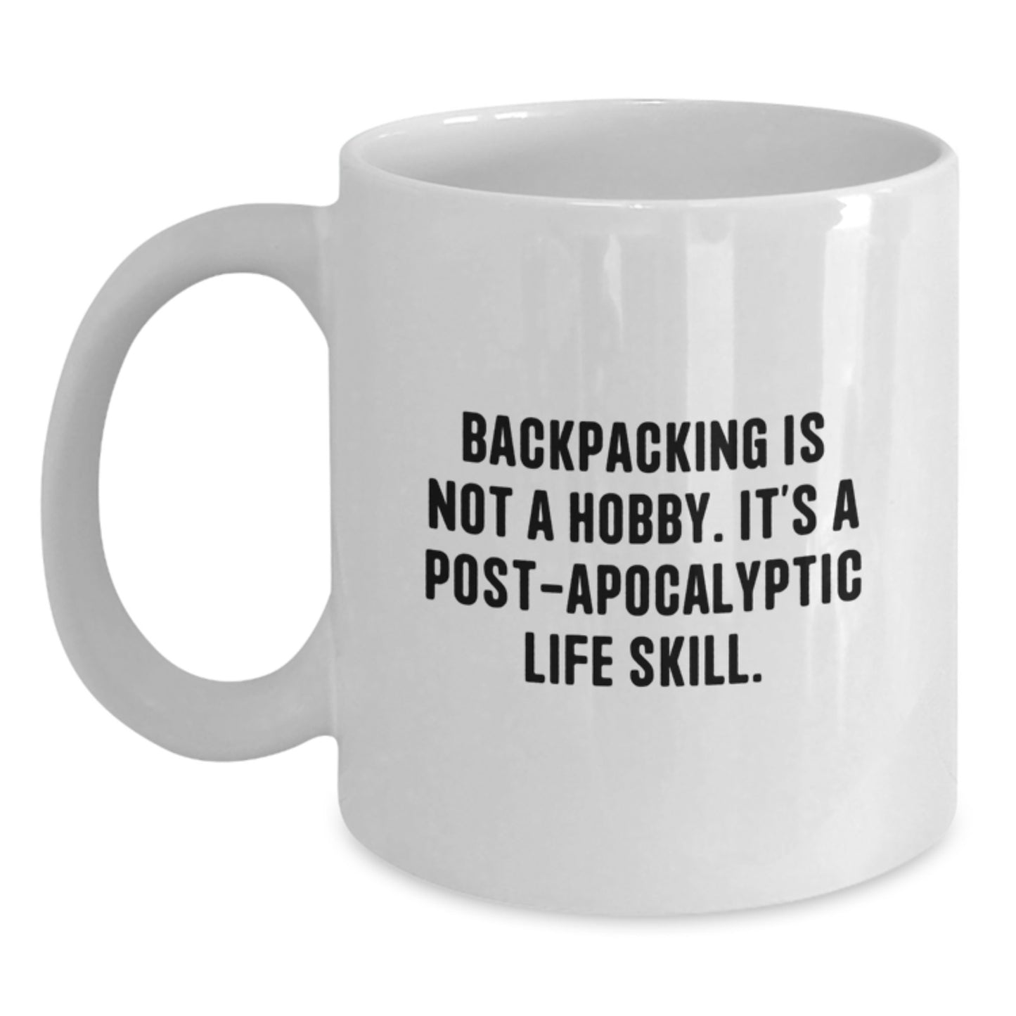Backpacking Keepsake Mug for Him Birthday Gift White Ceramic - Main