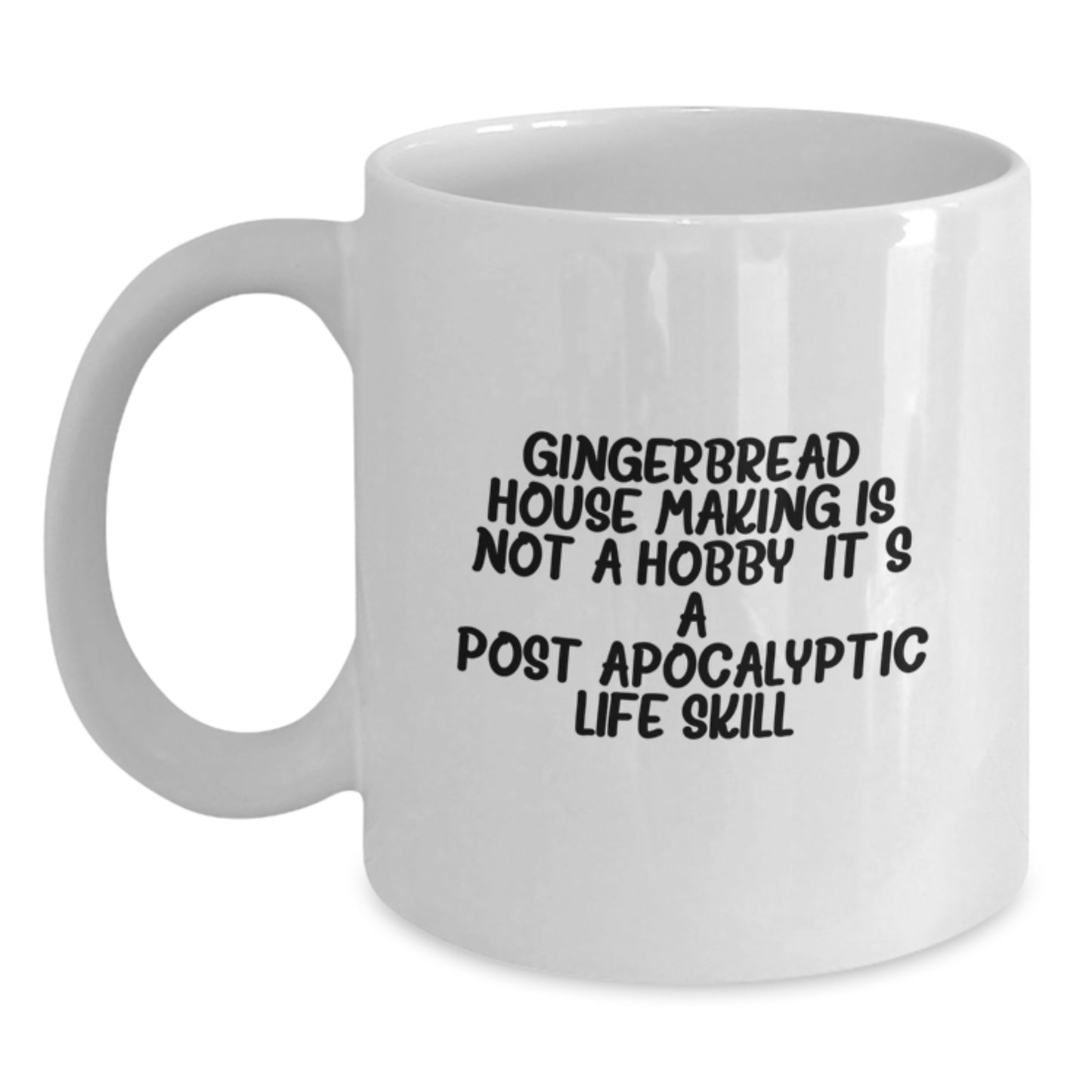 Birthday Gift White Coffee Mug for Her Present Gingerbread House Making - Main
