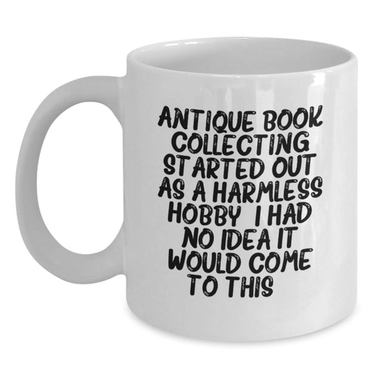Antique Book Collecting Mug Essential for Neighbors Birthday Gift - Main