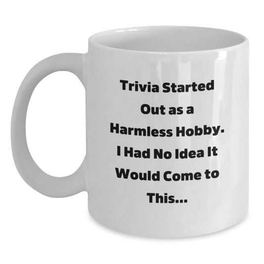 Trivia White Ceramic Coffee Mug Keepsake Birthday Gift for Him - Main