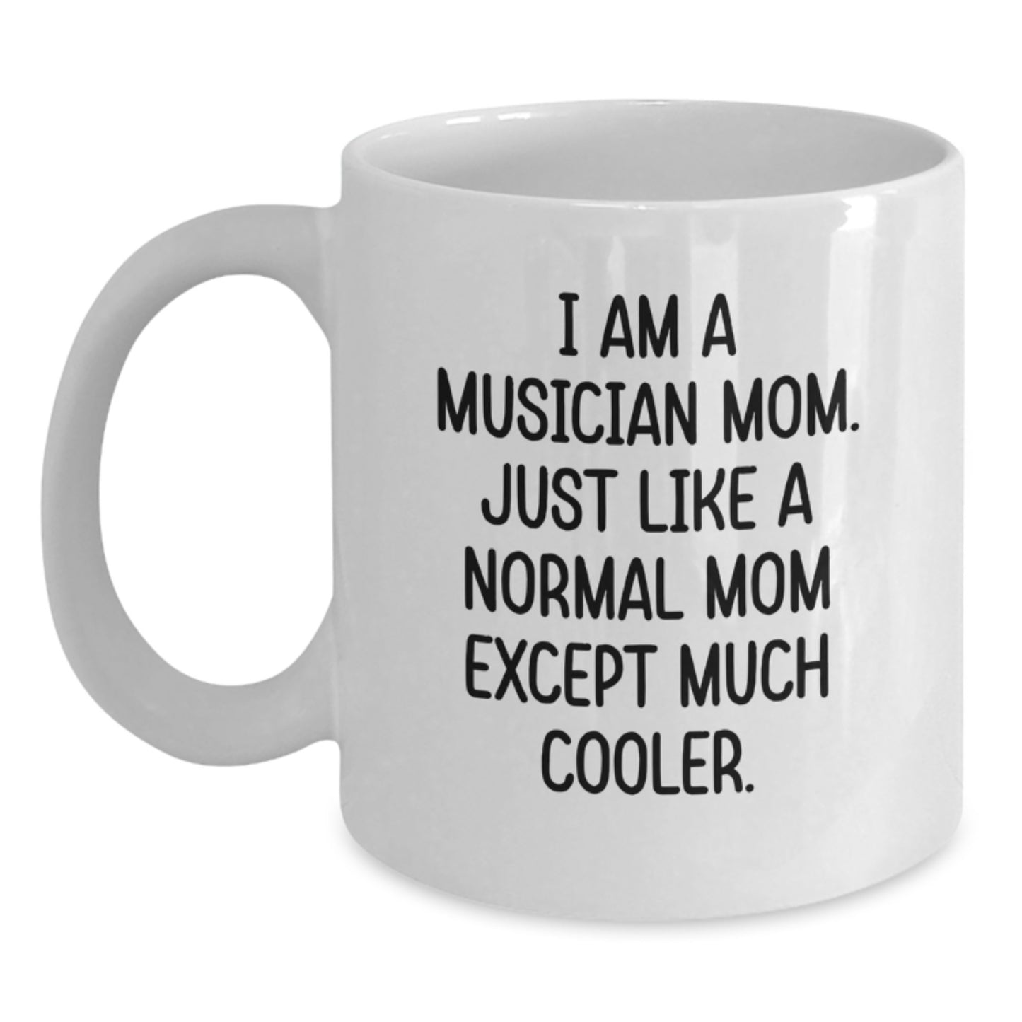 Novelty White 11oz Musician Mom Mug – Birthday Gift for Friends - Main