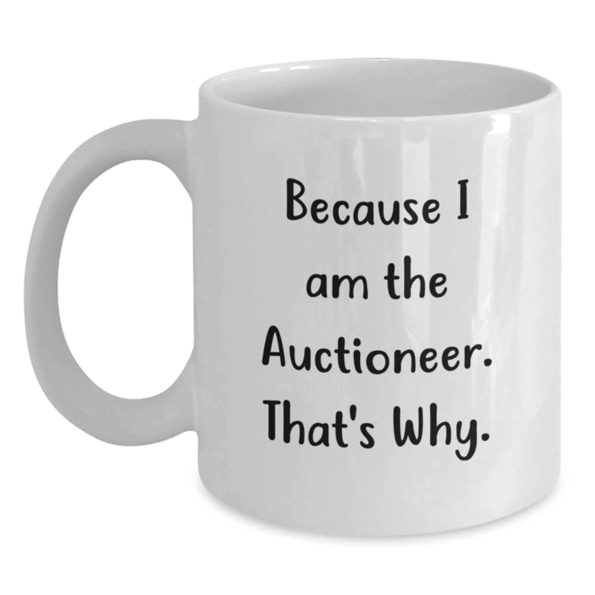 Auctioneer Keepsake White Coffee Mug for Him Birthday Gift Ceramic 11oz - Main