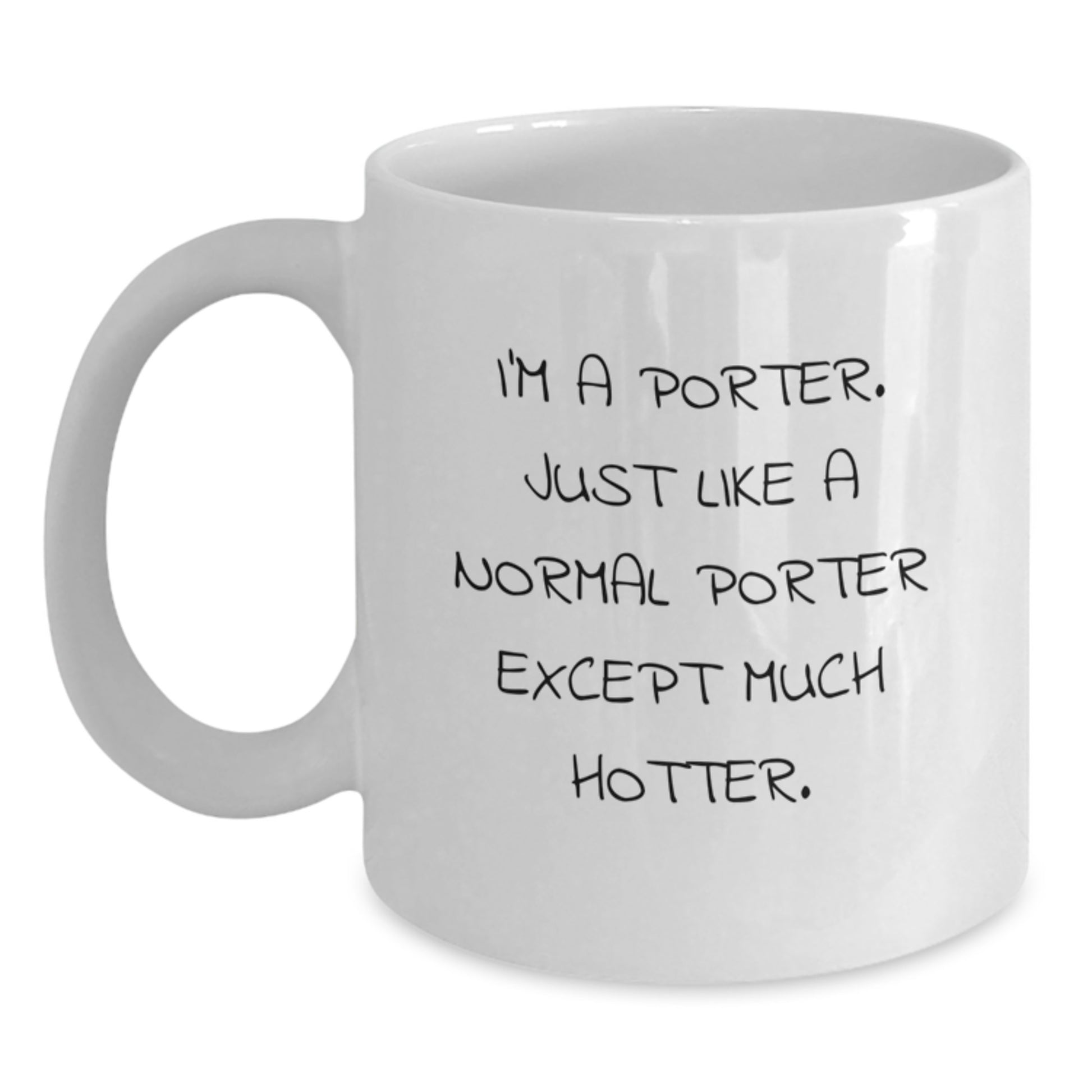 Funny Gifts from Friends, Unique White Coffee Mugs for Porter, Christmas Unique Gifts - Main
