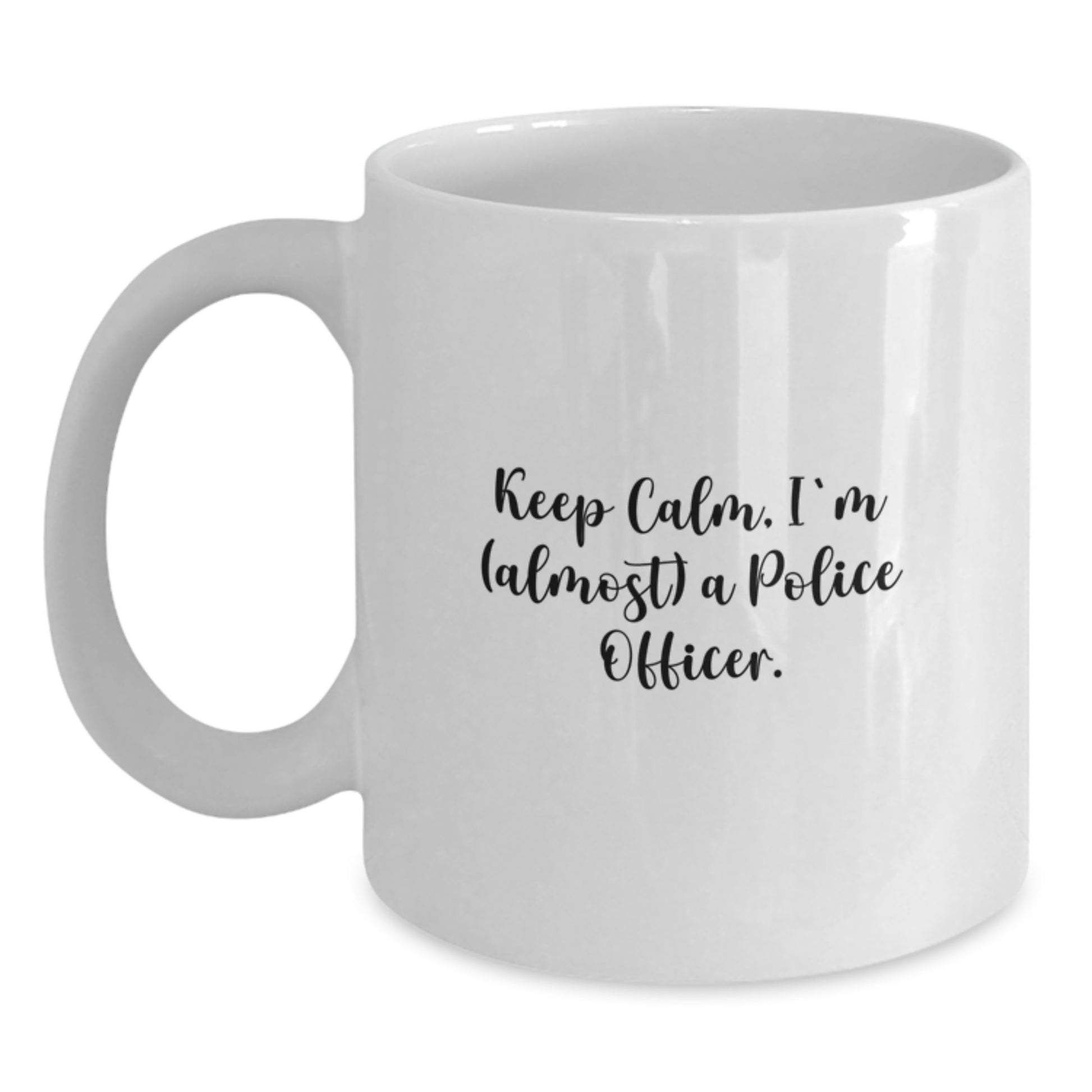 Birthday Gift Police Officer White Coffee Mug for Her Present - Main