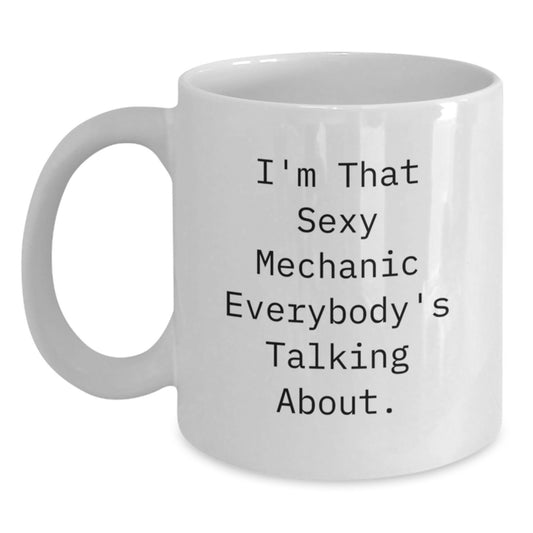 Funny Mechanic White Coffee Mugs Gifts for Men Mechanic Enthusiasts, White Coffee Mug, from Friends - Main