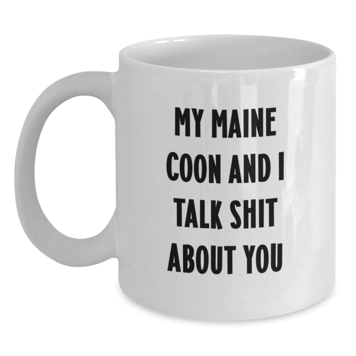 Funny Maine Coon Cat White Coffee Mug Gifts from Friends for Birthday - Main