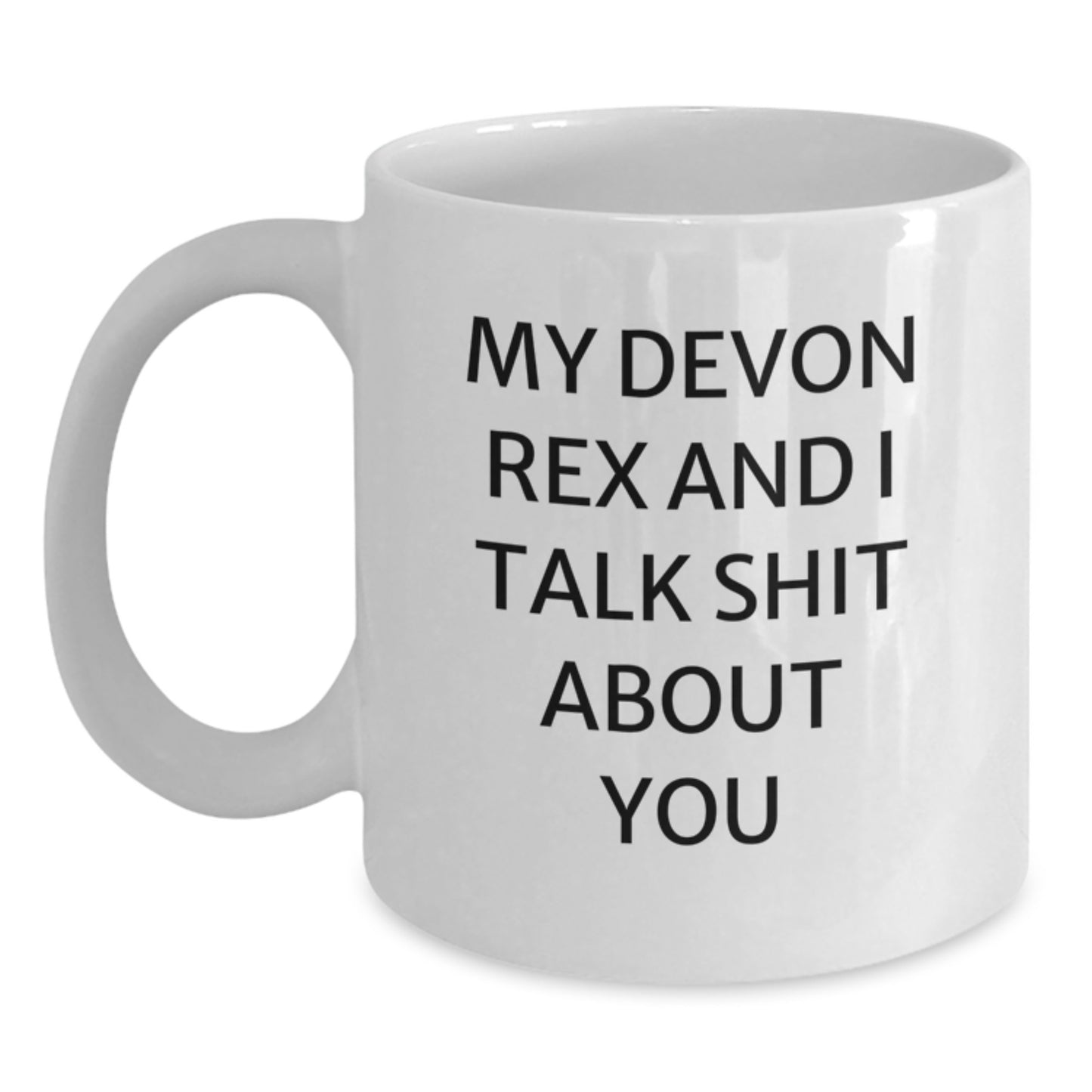 Devon Rex Cat Lovers Funny White Coffee Mugs Gifts from Family and Friends for Christmas Unique Presents - Main