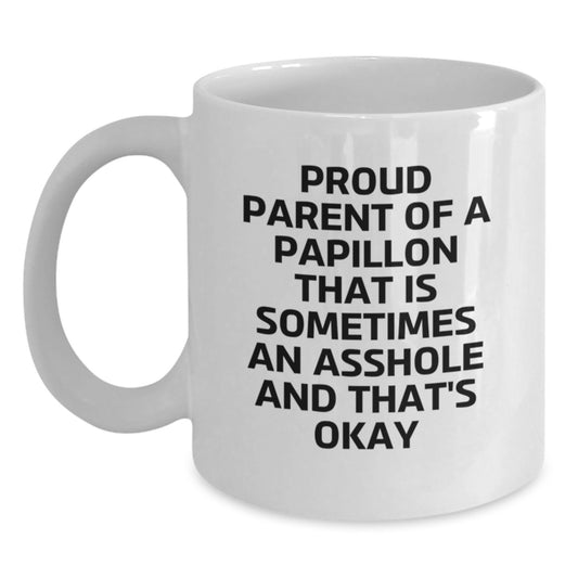 Papillon Dog Lover Gifts from Men to Father's Day Unique Gifts - Proud Parent Mug - Main