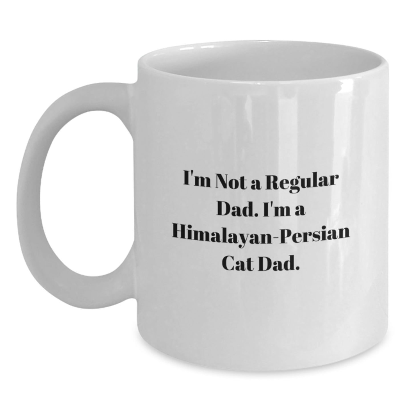 Funny Himalayan-Persian Cat Dad Mugs Gifts from Men to Friends who Love Christmas Unique White Coffee Mugs - Main