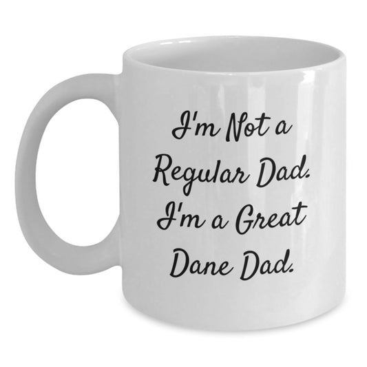 Funny Great Dane Dog Dad Gifts from Men to Family Friends for Birthday Unique White Coffee Mug - Main