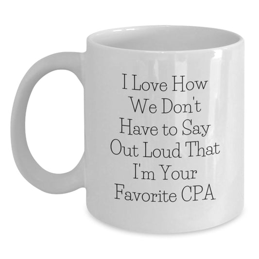 Funny CPA Gifts for Men from Family, Unique White Coffee Mug for CPA on Christmas - Main