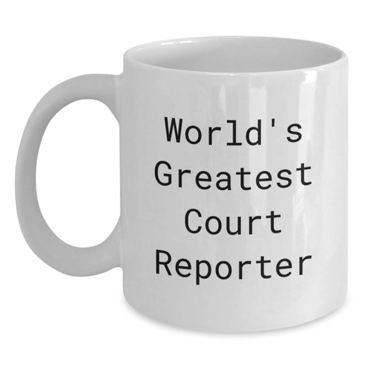 Funny Court Reporter White Coffee Mugs for Christmas Unique Gifts from Friends to Family Members - Main