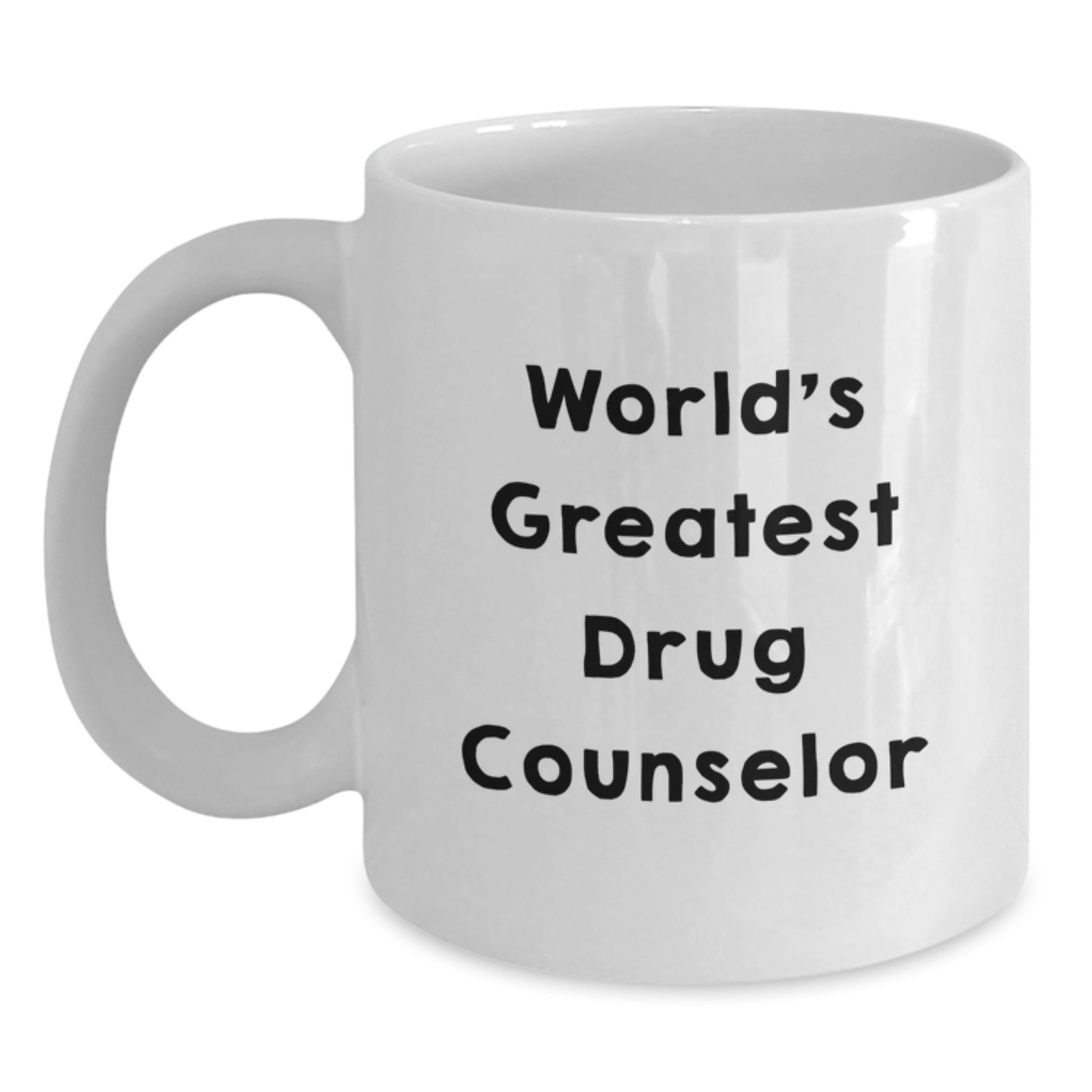 Funny World's Greatest Drug Counselor Gifts from Friends and Family for Birthday Unique Mugs - Main