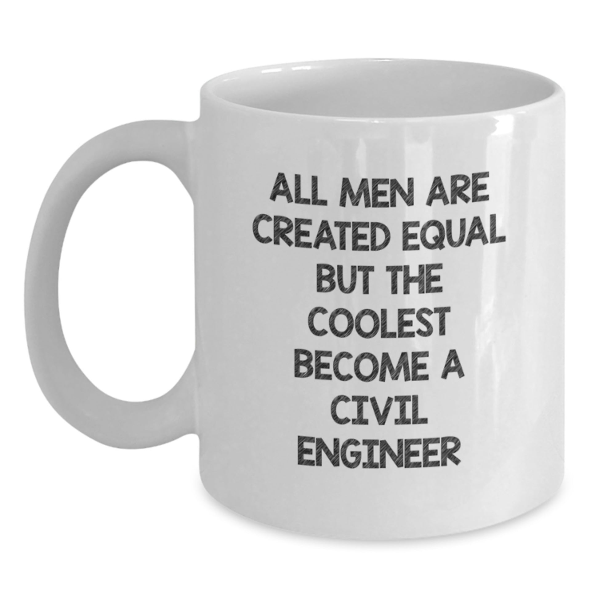 Civil Engineer Keepsake Ceramic White Coffee Mug for Him Birthday Gift - Main