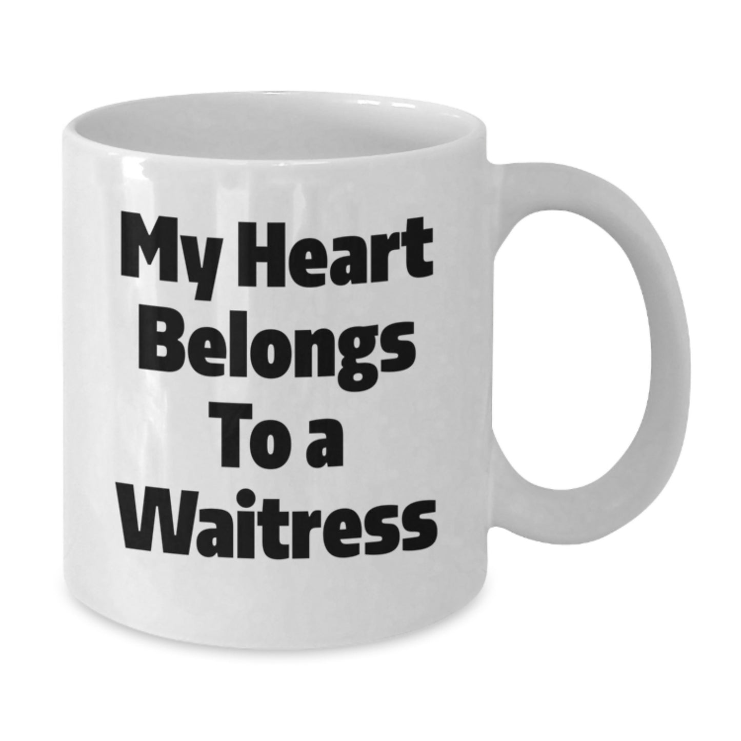 Funny Waitress Gifts from Friends, Gifts for Waitress Graduation Unique Mugs - My Heart Belongs To A Waitress - Additional